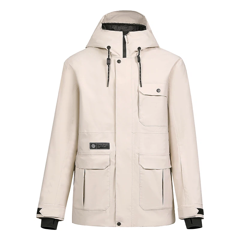 Vīriešu garu piedurkņu kapuces slēpošanas jaka